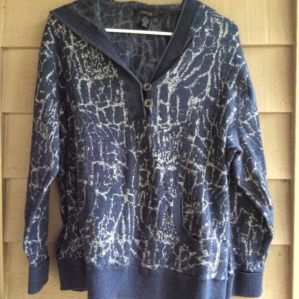 Style &Co hooded sweater, plus Sz 3X